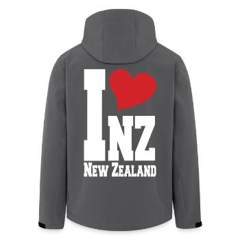 J’aime la Nouvelle-Zélande Néo-Zélandaise Proud - Veste softshell homme en polyester recyclé Stanley/Stella - noir - Dos - AI Model Male 185 light (185cm)