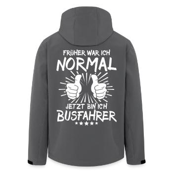 Busfahrer - Recycelte Männer Softshell-Jacke von Stanley/Stella - Schwarz - Hinten - AI Model Male 185 light (185cm)