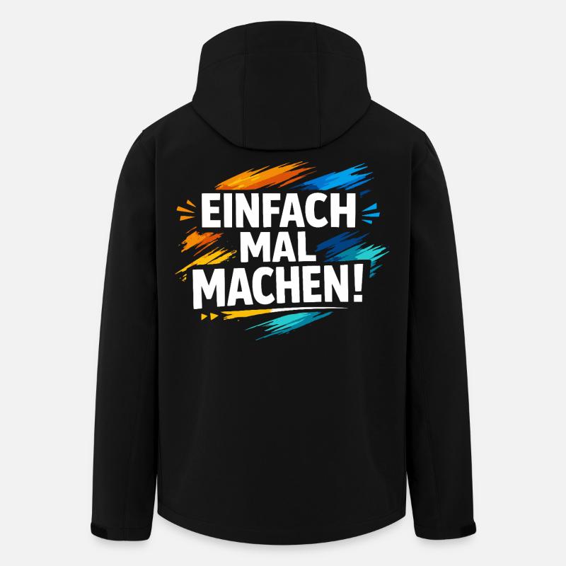 Einfach mal machen - Recycelte Männer Softshell-Jacke von Stanley/Stella - Schwarz