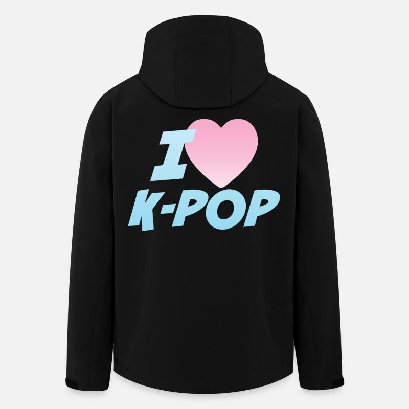 Ich liebe K-Pop - Recycelte Männer Softshell-Jacke von Stanley/Stella - Schwarz
