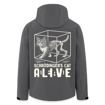 Schrödinger's Cat Dead And Alive - Recycelte Männer Softshell-Jacke von Stanley/Stella - Schwarz - Hinten - AI Model Male 185 light (185cm)
