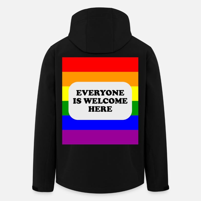 LGBT safe space rainbow flag - Men’s Recycled Softshell Jacket by Stanley/Stella - black