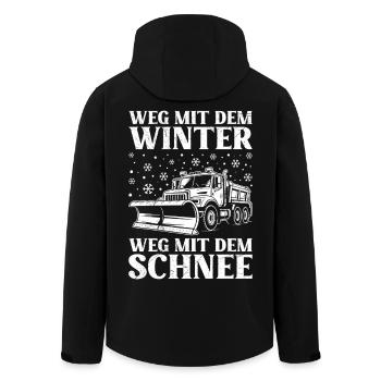 LOIN DE L’HIVER, LOIN DE LA NEIGE - Veste softshell homme en polyester recyclé Stanley/Stella - noir - Dos - AI Model Male 185 light (185cm)