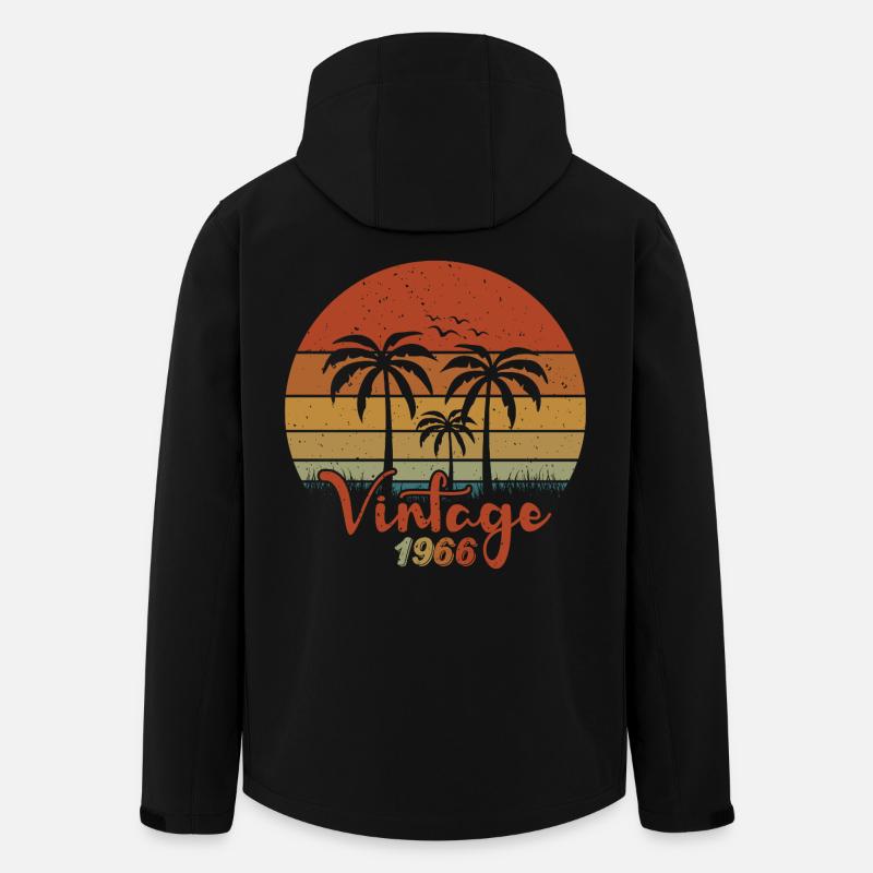 1966 Année de naissance - Veste softshell homme en polyester recyclé Stanley/Stella - noir