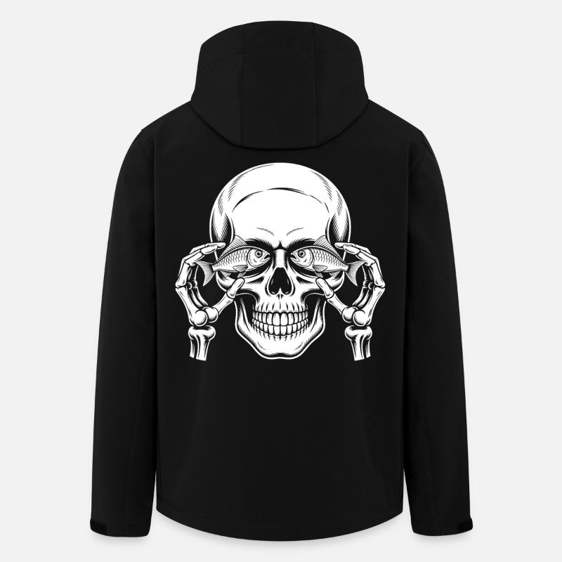 Skull with Fish Eyes - Men’s Recycled Softshell Jacket by Stanley/Stella - black