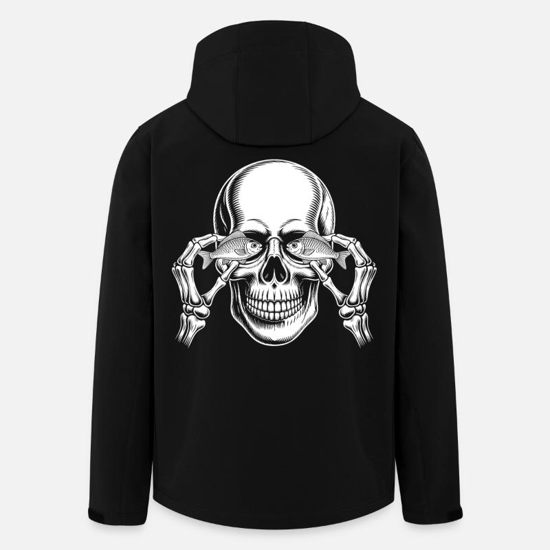 Skull with Fish Eyes - Men’s Recycled Softshell Jacket by Stanley/Stella - black