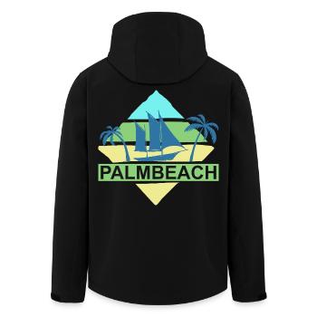 Chemise de vacances d’été Palm Beach - Veste softshell homme en polyester recyclé Stanley/Stella - noir - Dos - AI Model Male 185 light (185cm)