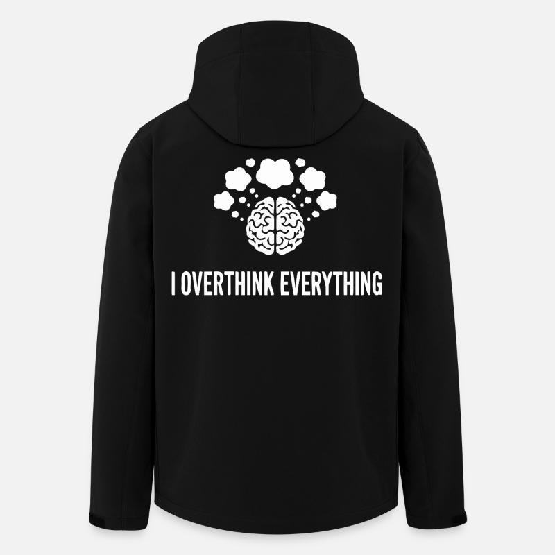 I Overthink Everything Gehirn - Recycelte Männer Softshell-Jacke von Stanley/Stella - Schwarz
