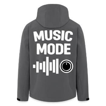 Music Mode On Equalizer - Recycelte Männer Softshell-Jacke von Stanley/Stella - Schwarz - Hinten - AI Model Male 185 light (185cm)