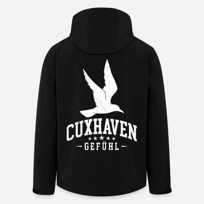 Cuxhaven CUXHAVEN FEELING Funny - Men’s Recycled Softshell Jacket by Stanley/Stella - black