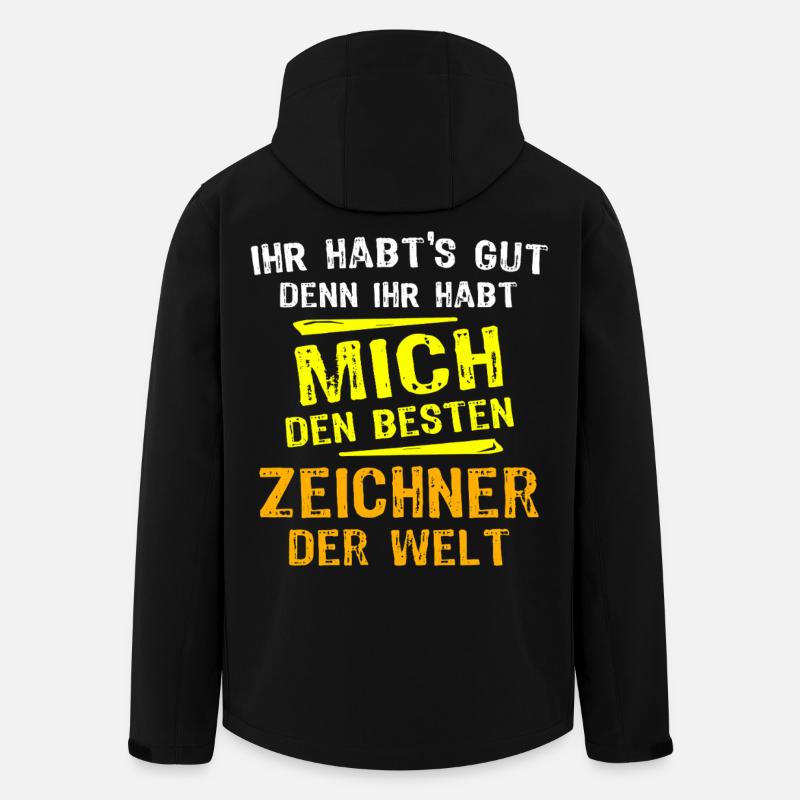 Zeichner Geschenk - Recycelte Männer Softshell-Jacke von Stanley/Stella - Schwarz