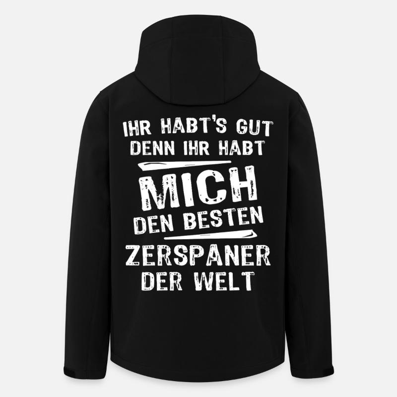 Zerspaner - Recycelte Männer Softshell-Jacke von Stanley/Stella - Schwarz