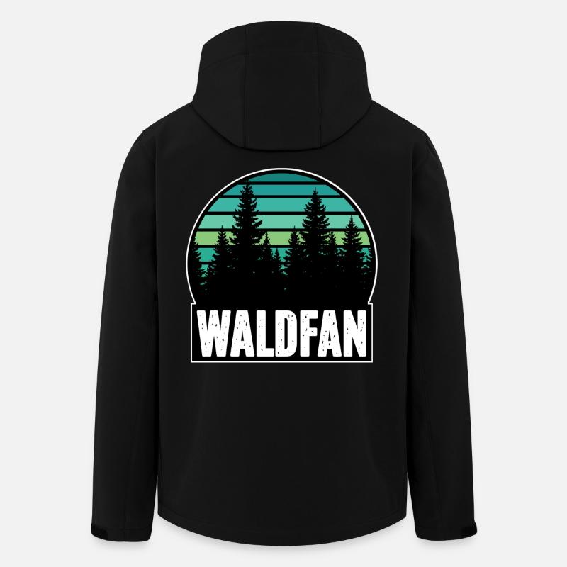 Waldfan - Recycelte Männer Softshell-Jacke von Stanley/Stella - Schwarz