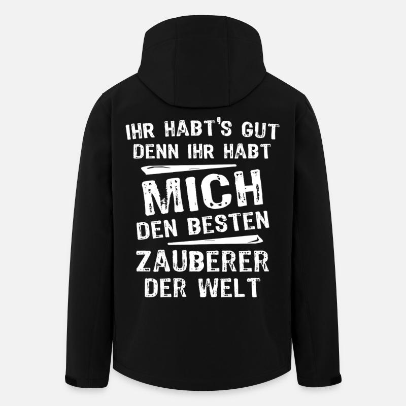 Zauberer - Recycelte Männer Softshell-Jacke von Stanley/Stella - Schwarz