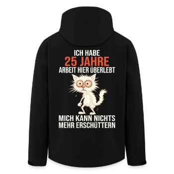 25th Company Anniversary Service Anniversary Work - Men’s Recycled Softshell Jacket by Stanley/Stella - black - Back - AI Model Male 185 light (185cm)