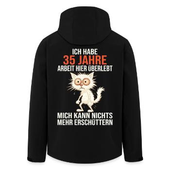 35th Anniversary of the Company Service Anniversary of Work - Men’s Recycled Softshell Jacket by Stanley/Stella - black - Back - AI Model Male 185 light (185cm)