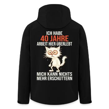40th Company Anniversary Service Anniversary Work - Men’s Recycled Softshell Jacket by Stanley/Stella - black - Back - AI Model Male 185 light (185cm)