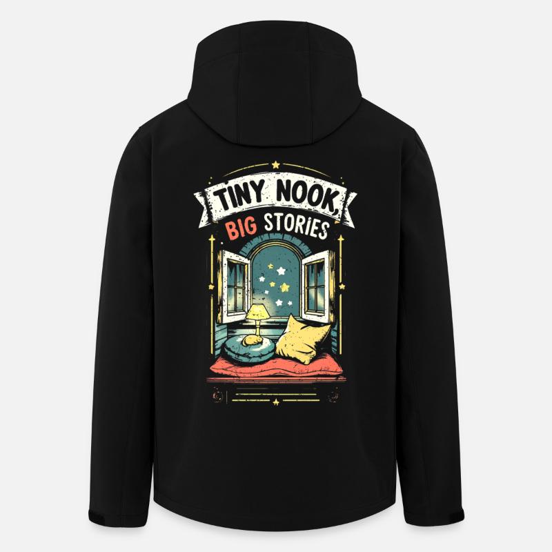 Tiny House Tiny Nook Grandes histoires - Veste softshell homme en polyester recyclé Stanley/Stella - noir