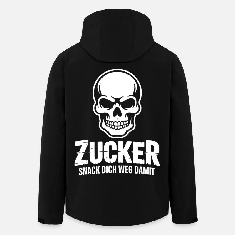 Sugar Skull Snack Design - Men’s Recycled Softshell Jacket by Stanley/Stella - black