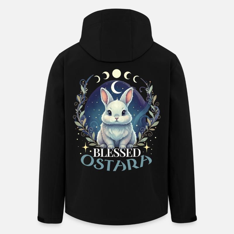 Joyeuses Pâques Ostara Rabbit - Veste softshell homme en polyester recyclé Stanley/Stella - noir