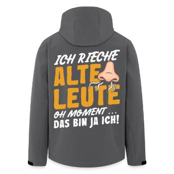 Ich Rieche Alte Leute Humor Rentner Senioren - Recycelte Männer Softshell-Jacke von Stanley/Stella - Schwarz - Hinten - AI Model Male 185 light (185cm)