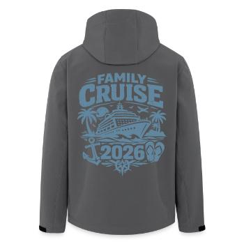 Family Cruise 2026 - Men’s Recycled Softshell Jacket by Stanley/Stella - black - Back - AI Model Male 185 light (185cm)