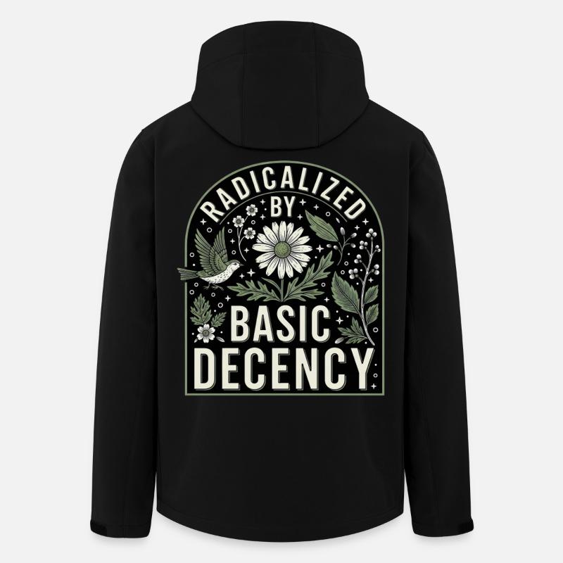Radicalized by Basic Decency Statement Shirt - Recycelte Männer Softshell-Jacke von Stanley/Stella - Schwarz