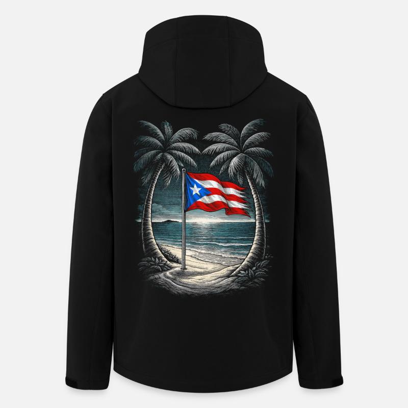 Puerto Rico Boricua - Recycelte Männer Softshell-Jacke von Stanley/Stella - Schwarz