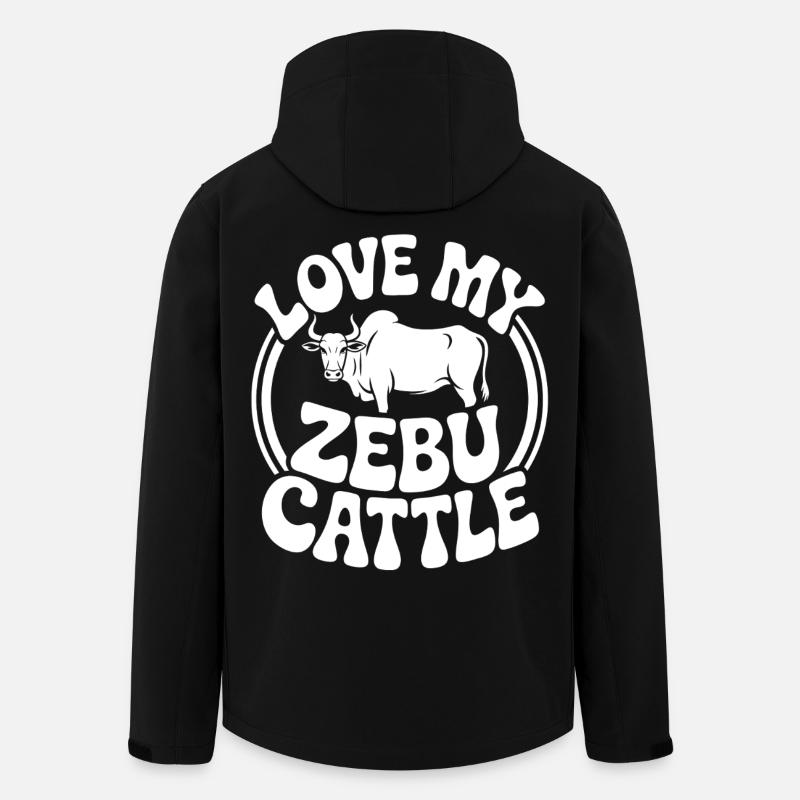 Love my zebu beef - Men’s Recycled Softshell Jacket by Stanley/Stella - black