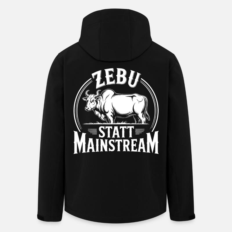 Zebu instead of mainstream - Men’s Recycled Softshell Jacket by Stanley/Stella - black