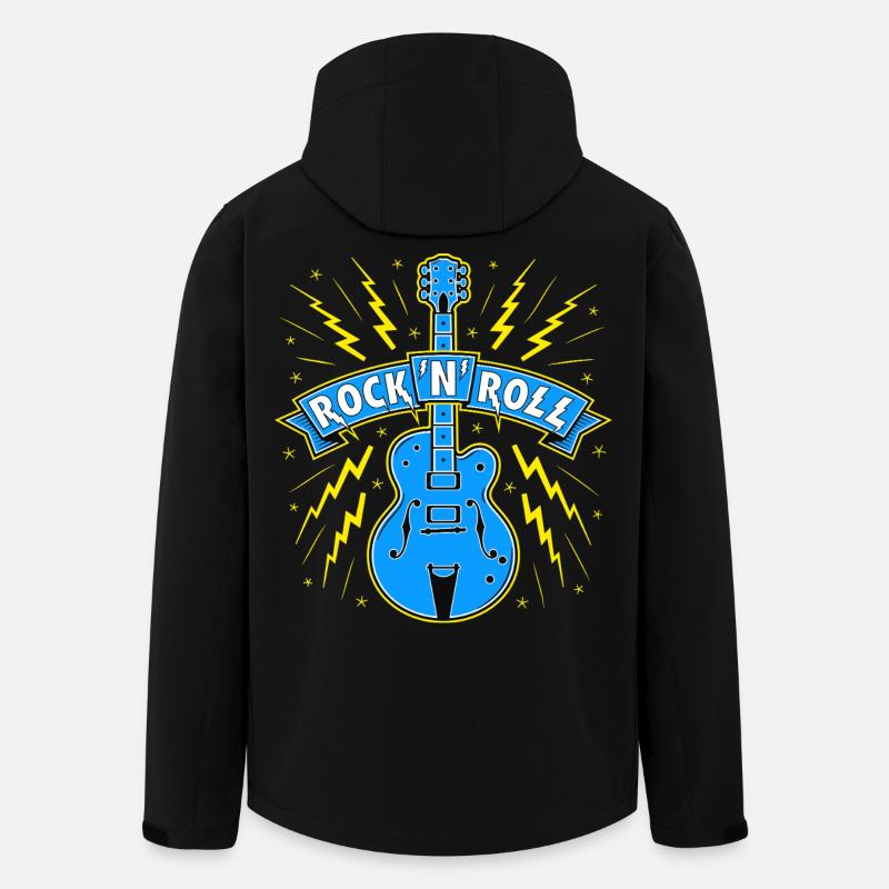 Guitare Rock 'n' Roll Bannière - Veste softshell homme en polyester recyclé Stanley/Stella - noir
