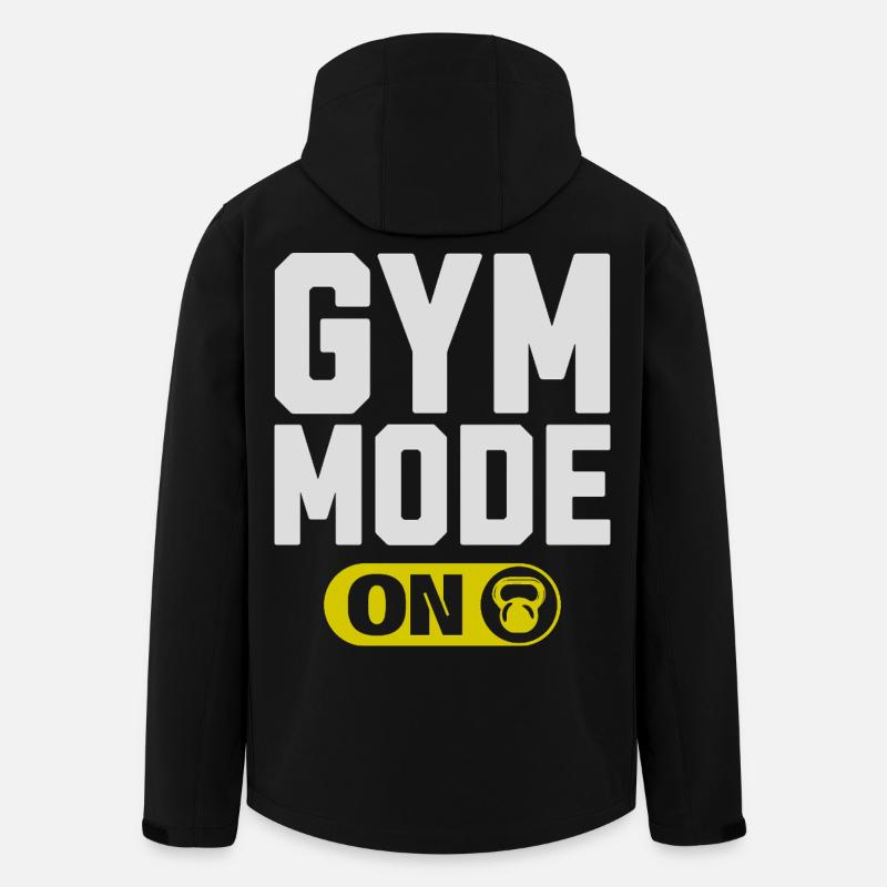 Gym Mode On Graphic - Men’s Recycled Softshell Jacket by Stanley/Stella - black