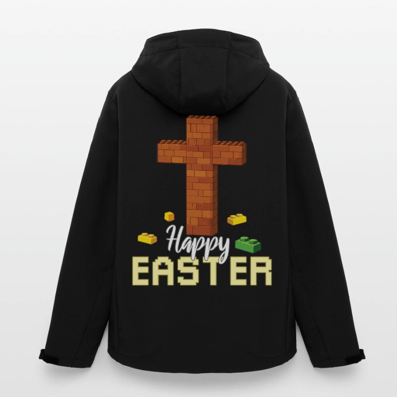 Master Builder Brick Builder Cross Happy Easter Men’s Recycled Softshell Jacket by Stanley/Stella