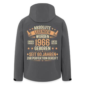 60e anniversaire 1966 Legend Vintage Gift - Veste softshell homme en polyester recyclé Stanley/Stella - noir - Dos - AI Model Male 185 light (185cm)