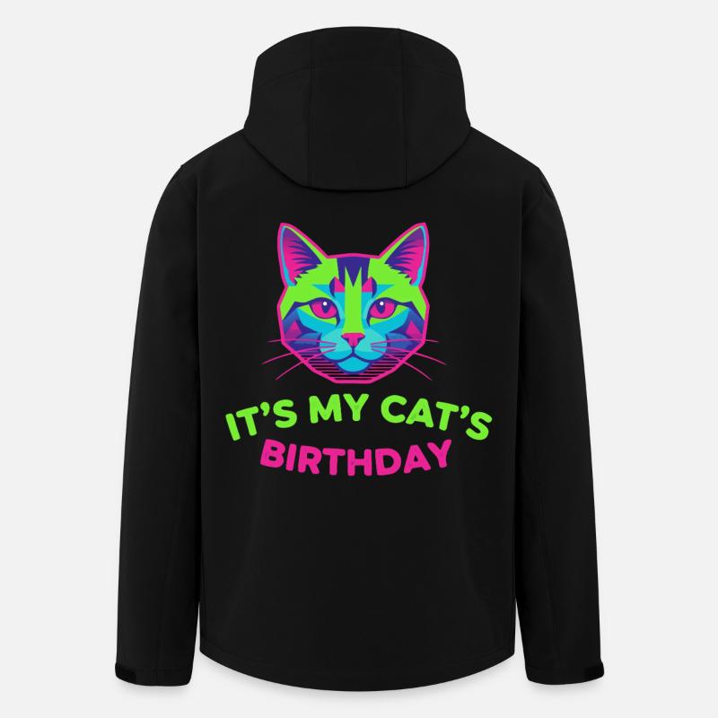 It's My Cat's Birthday - Men’s Recycled Softshell Jacket by Stanley/Stella - black