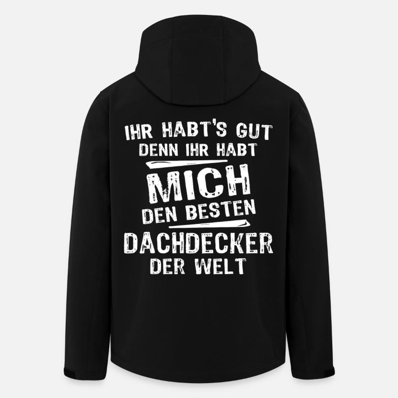 Dachdecker - Recycelte Männer Softshell-Jacke von Stanley/Stella - Schwarz