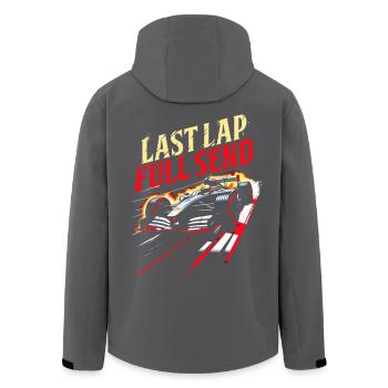 Autorennen Motorsport Last Lap Full Send - Recycelte Männer Softshell-Jacke von Stanley/Stella - Schwarz - Hinten - AI Model Male 185 light (185cm)