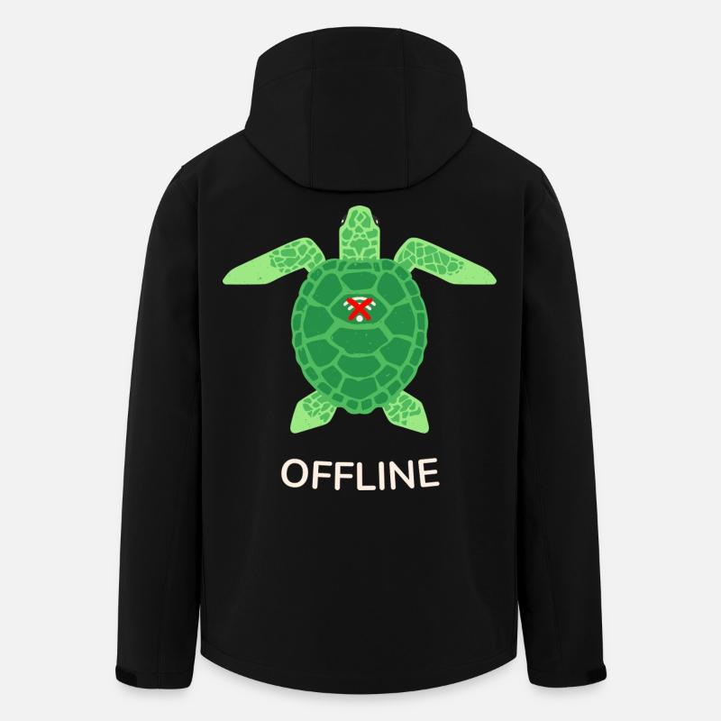 Offline-Modus Turtle - Recycelte Männer Softshell-Jacke von Stanley/Stella - Schwarz