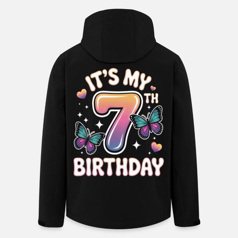 My Seventh Birthday Gradient - Men’s Recycled Softshell Jacket by Stanley/Stella - black