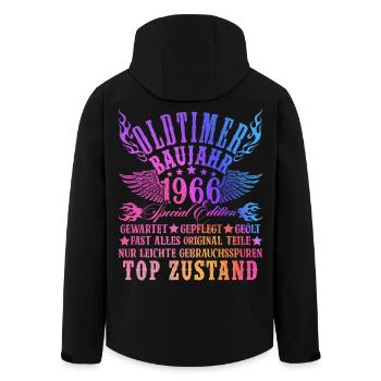 60th Birthday 60 Years Decoration 1965 Gift Funny - Men’s Recycled Softshell Jacket by Stanley/Stella - black - Back - AI Model Male 185 light (185cm)