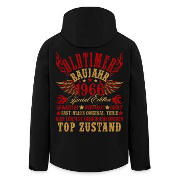 60th Birthday 60 Years Decoration 1965 Gift Funny - Men’s Recycled Softshell Jacket by Stanley/Stella - black - Back - AI Model Male 185 light (185cm)