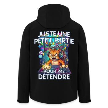 Gamer humour jeux vidéo console gaming chat énervé - Veste softshell homme en polyester recyclé Stanley/Stella - noir - Dos - AI Model Male 185 light (185cm)