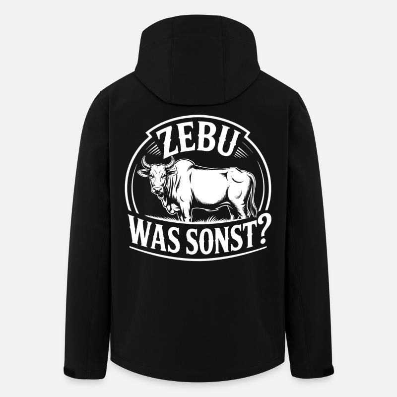 Zebu What else? Round badge - Men’s Recycled Softshell Jacket by Stanley/Stella - black