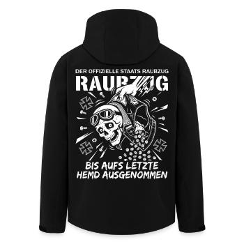 Der Offizielle Staats Raubzug - Recycelte Männer Softshell-Jacke von Stanley/Stella - Schwarz - Hinten - AI Model Male 185 light (185cm)