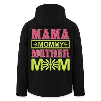Mama Mommy Mother Mom Cute Motherhood Gift Shirt - Men’s Recycled Softshell Jacket by Stanley/Stella - black - Back - AI Model Male 185 light (185cm)