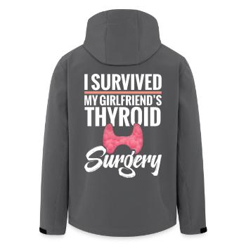 Chirurgie d’ablation de la thyroïde Petite amie Thyroïde - Veste softshell homme en polyester recyclé Stanley/Stella - noir - Dos - AI Model Male 185 light (185cm)