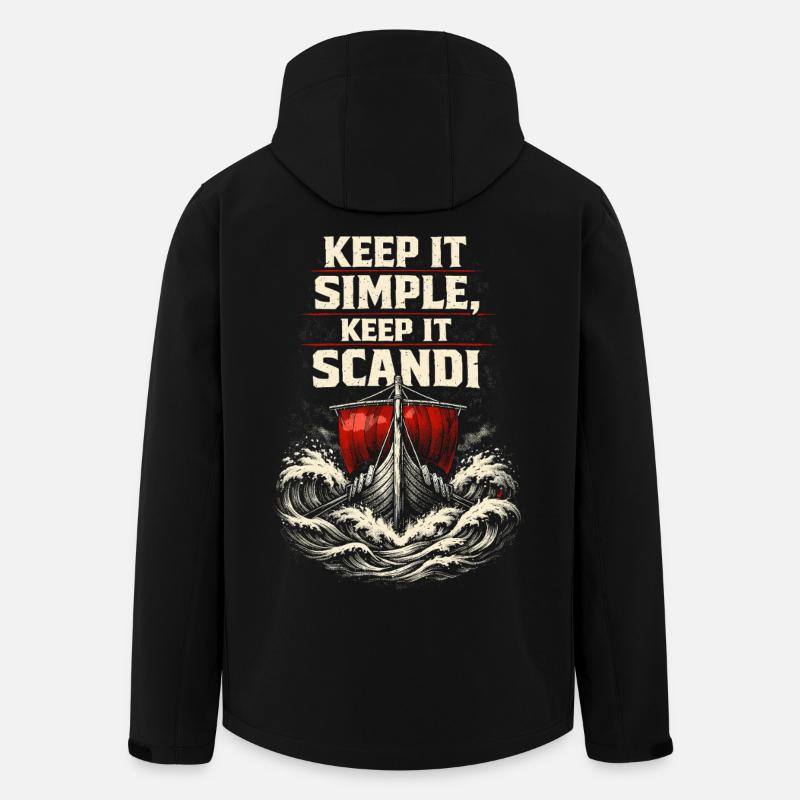 Skandinavisk viking Hold det skandinavisk - Stanley/Stella herre softshelljakke i genanvendt polyester - sort