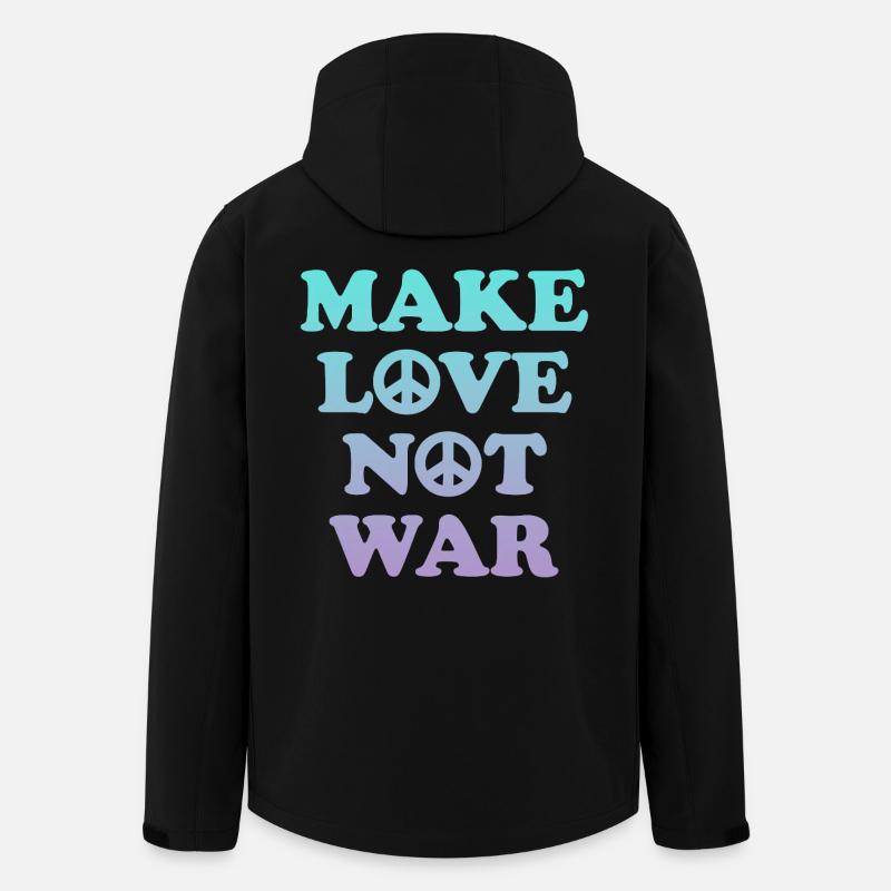 Make love not war - Men’s Recycled Softshell Jacket by Stanley/Stella - black