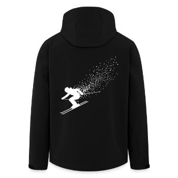 Skiing Skiers Ski Skiing Holidays - Men’s Recycled Softshell Jacket by Stanley/Stella - black - Back - AI Model Male 185 light (185cm)
