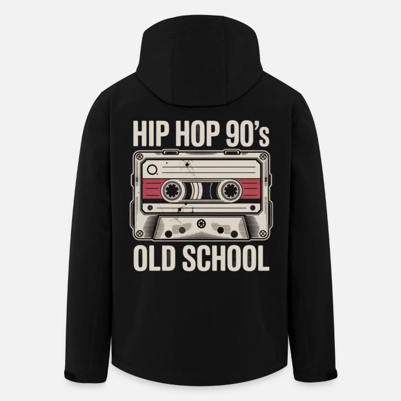 Hip Hop 90s Old School Cassette - Men’s Recycled Softshell Jacket by Stanley/Stella - black